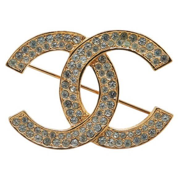 CHANEL Green Coco Mark Brooch - Picture 1 of 4
